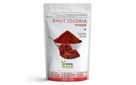 Holy Natural Bhut Jolokia Powder Smoke Dried  Pack  50 grams